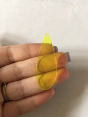 Yellow NEON Acrylic Blanks Cutout, teardrop blanks, earring pendant jewelry making, 48mm jewelry blanks, 1 Hole blank diy jewelry kit oval