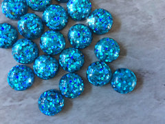 Teal light blue Resin 12mm Druzy Cabochons, jewelry making kit earring set, diy jewelry, druzy studs, 12mm Druzy stud earrings turquoise