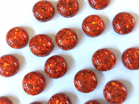 Red sparkle Resin 12mm Druzy Cabochons, jewelry making kit earring set, diy jewelry, druzy studs, 12mm Druzy stud earrings