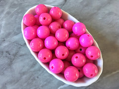 Pink 16mm round beads, gumball beads, bubblegum beads, chunky beads baby pink necklace jewelry, chunky necklace magenta