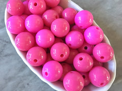 Pink 16mm round beads, gumball beads, bubblegum beads, chunky beads baby pink necklace jewelry, chunky necklace magenta