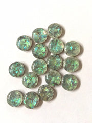 Gray + Hologram green confetti Resin 12mm Druzy Cabochons, jewelry making kit earring set, diy jewelry, druzy studs 12mm Druzy earrings