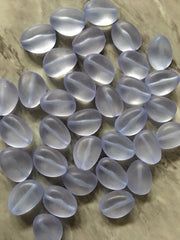 Periwinkle Frosted matte Jelly Bean Beads, 18mm colorful oval beads, Statement necklace jewelry making acrylic DIY small beads sky blue