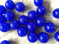 Royal Blue 18mm round beads, gumball beads, bubblegum beads, chunky beads necklace jewelry, chunky necklace circle girls dark blue