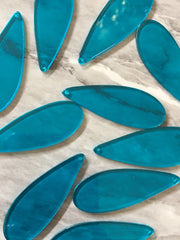 Blue NEON Acrylic Blanks Cutout, teardrop blanks, earring pendant jewelry making, 48mm jewelry blanks, 1 Hole blank diy jewelry kit oval