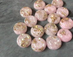 Blush Pink Gold Foil confetti Resin 12mm Druzy Cabochons, jewelry making kit earring set, diy jewelry, druzy studs, 12mm Druzy stud earrings