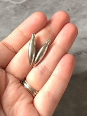 26mm Silver Bullet post earring tube blanks, silver earring, silver stud earring, silver jewelry, silver dangle earring making hoops