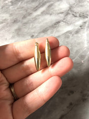 26mm Gold Bullet post earring tube blanks, gold earring, gold stud earring, gold jewelry, gold dangle earring making hoops