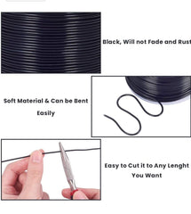 WHOLESALE Black 1.2mm bendable wire wedding bridesmaid hangers 18 gauge DIY KIT Jewelry Making chain wire wrapped bangle beads 500 grams