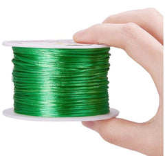 WHOLESALE Green 1mm nylon cord wedding DIY KIT for Jewelry Making chain wire wrapped bangle beads, craft supplies braid green