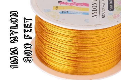 WHOLESALE Yellow 1mm nylon cord wedding DIY KIT for Jewelry Making chain wire wrapped bangle beads, craft supplies braid marigold