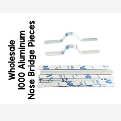 WHOLESALE 1000pcs PE aluminum Metal Strips Straps 8.5cm Nose Adjuster Nose Bridge Strips for Face Mask, crafting twist tie clip nasal