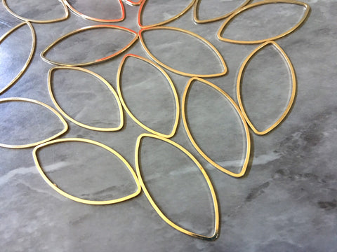 Gold Thin Wire Oval 45mm for earrings, gold circle blanks, DIY gold earring jewelry round gold earrings, geometric boho long necklace