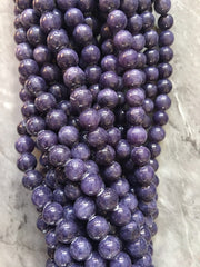 15" Grape Soda Glass 8mm Beads, geometric acrylic beads, bracelet necklace earrings, jewelry making, acrylic bangle jade round purple