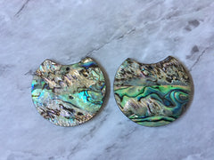 Abalone Shell Green Black Acrylic Blanks Cutout, earring pendant jewelry making, 35mm jewelry, 1 Hole earring blanks, geode agate