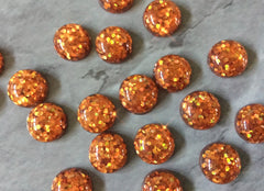 Burnt Orange + Clear Resin 12mm Druzy Cabochons, jewelry making kit earring set, diy jewelry, druzy studs, 12mm Druzy stud earrings