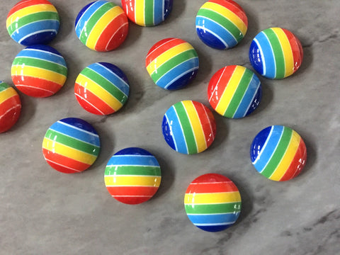 Rainbow Ombré 12mm Druzy Cabochons, jewelry making kit earring set, diy jewelry, druzy studs, 12mm Druzy stud earrings pride