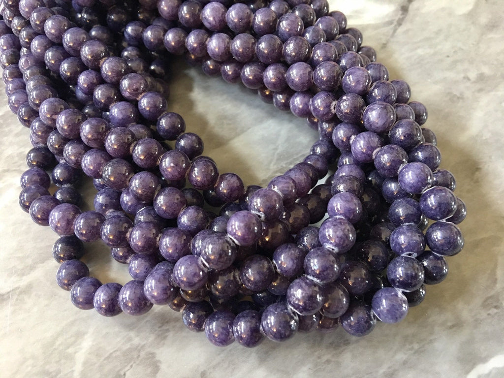 15 Grape Soda Glass 8mm Beads, geometric acrylic beads, bracelet