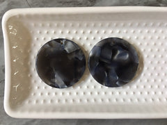 Gray Granite Tortoise Shell Acrylic Blanks Cutout, Circle blanks, earring bead jewelry making, 29mm jewelry 1 Hole circle bangle single
