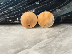 Champagne Swirl 13mm post earring blanks, brown drop earring, gold stud earring, gold jewelry, acrylic dangle DIY earring making round