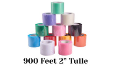 WHOLESALE 12 Rainbow Tulle 25 Yard Spool for Wedding Party Decoration, DIY Craft 900 FEET 2” spoil craft supplies Clearance colorful dress