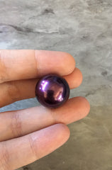 Eggplant Glossy 20mm Beads, bracelet necklace earrings, jewelry making bangle beads holiday dark purple aubergine