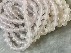 Light Gray 8mm WHOLESALE 15” strand beads, colorful round glass beads, clearance beads donut stretch bracelet beads smoke