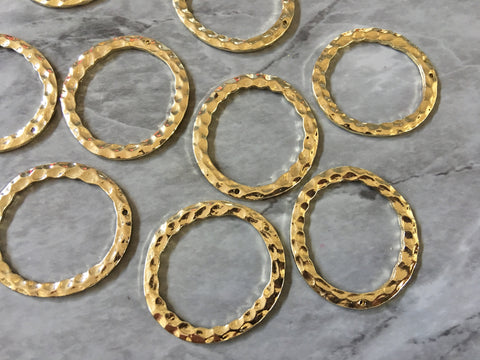 Gold Circle Chunky 35mm 1 hole for earrings, gold circle blanks, DIY gold earring jewelry round gold earrings, geometric boho long necklace