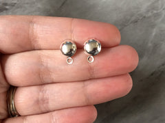12mm Smooth Silver post earring circle blanks, silver round earring, silver stud earring, silver jewelry, silver dangle earring making