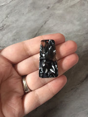 Black & White resin Tortoise Shell resin Acrylic Blanks Cutout, earring pendant jewelry making, 38mm 1 Hole earring blanks