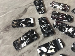 Black & White resin Tortoise Shell resin Acrylic Blanks Cutout, earring pendant jewelry making, 38mm 1 Hole earring blanks