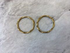 Medium Brass Circle 22mm for earrings, brass circle blanks, DIY gold earring jewelry round gold, geometric boho long necklace, twisted metal