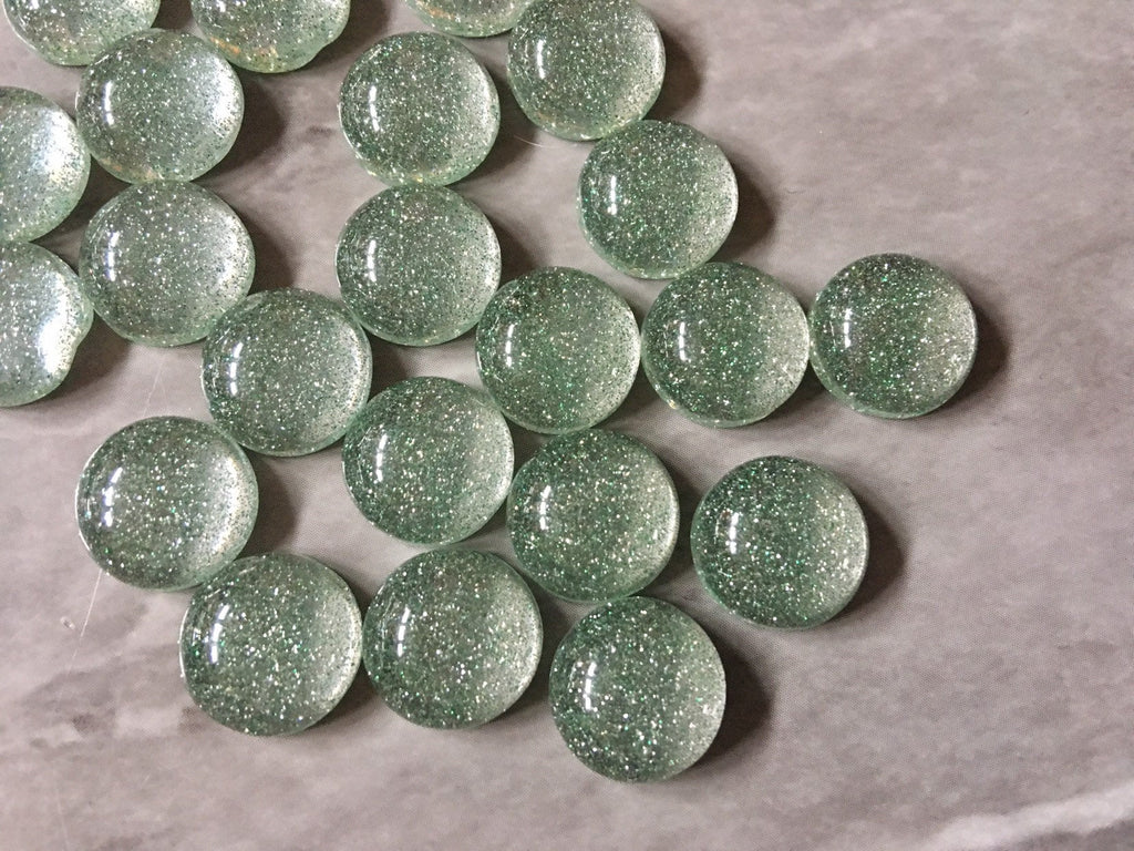 Glitter Confetti Green Resin 12mm Druzy Cabochons, jewelry making kit earring set, diy jewelry, druzy studs, Druzy stud earrings