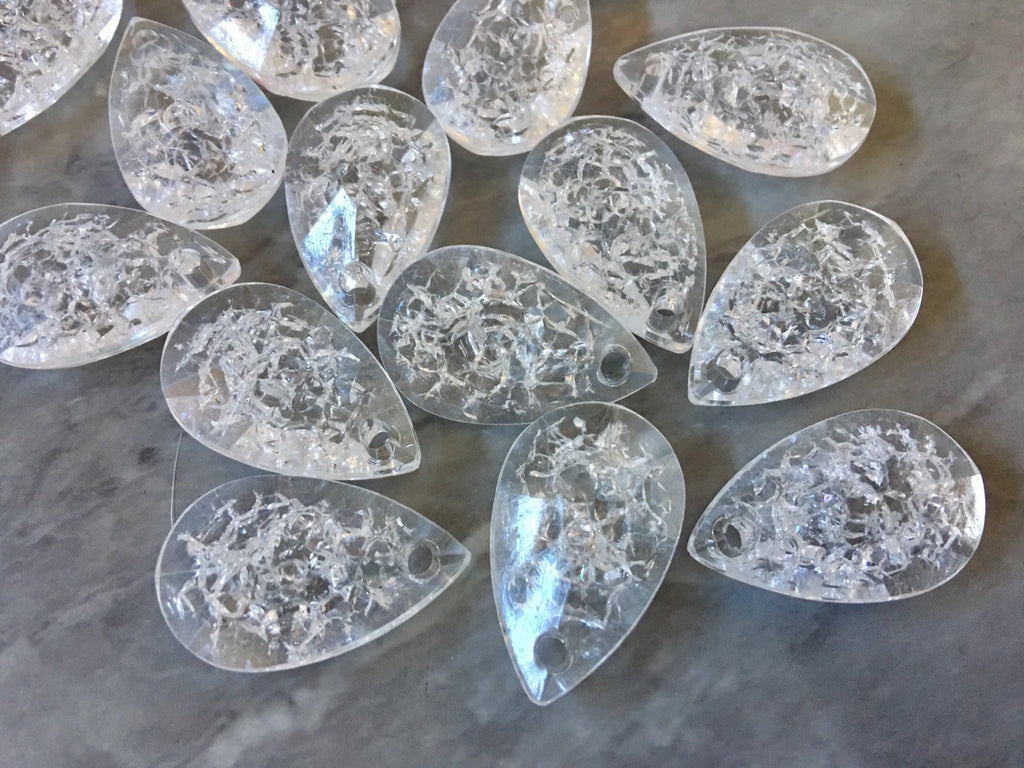 Ice Clear Circular Acrylic Beads 27mm Beads, teardrop beads, Dinosaur –  Swoon & Shimmer