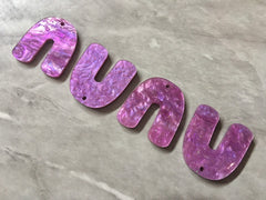 Purple Galaxy Rainbow Acrylic Blanks Cutout, earring jewelry making, dangle earring blanks, rosegold light purple 30mm U shape half moon