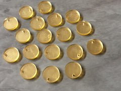 Gold Mirror Acrylic Blanks, 12mm earring circles, dangle beads monogram earrings, acrylic blanks, circular earrings, acrylic circles