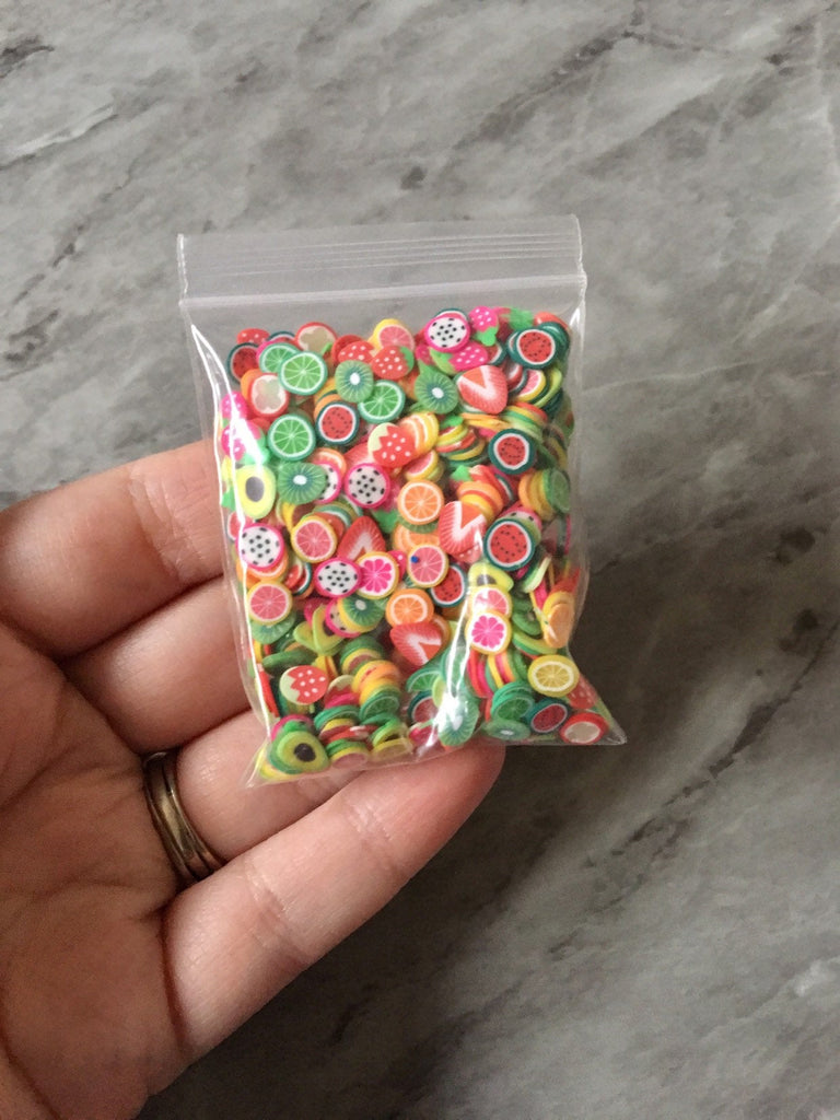 Rainbow 1000 pcs WHOLESALE rubber Fruit beads, teeny tiny heishi beads –  Swoon & Shimmer