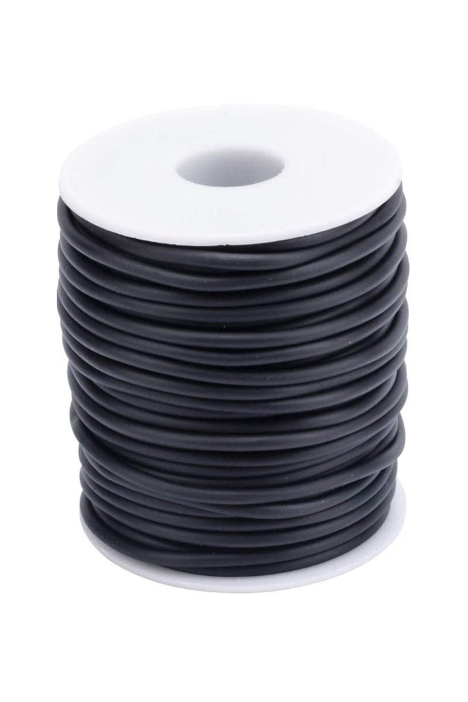 WHOLESALE Black Hollow Rubber Tubing Rope 3mm outside, 1.5mm Hole Rubb –  Swoon & Shimmer