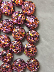 Blush Pink Black & Orange Resin 12mm Druzy Cabochons, jewelry making kit earring set, diy jewelry, druzy studs, 12mm Druzy stud earrings