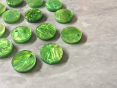 Green Sparkle Acrylic Blanks, 12mm earring circles, dangle beads monogram earrings, acrylic blanks, circular earrings, acrylic circles