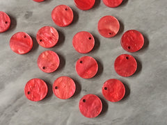 Coral Sparkle Acrylic Blanks, 12mm earring circles, dangle beads monogram earrings, acrylic blanks, circular earrings, acrylic circles