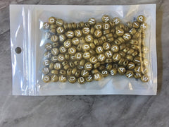 Gold Letter Bead Grab Bag, charms for jewery making, alphabet charms, name jewelry, monogram jewelry, gold letter beads