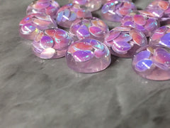 Purple chunky confetti + Clear Resin 12mm Druzy Cabochons, jewelry making kit earring set, diy jewelry, druzy studs, 12mm Druzy Earrings