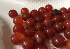 HUGE LOT Natural Agate glass beads, red orange amber beads, 12mm beads for bracelets mandala Statement necklace