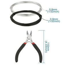 DIY KIT 0.8 wire black silver & pliers, 240 Feet wire Jewelry Bangle Make Wire Wrapped Pendants Necklace Bracelet wholesale