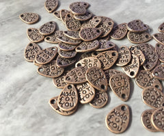 WHOLESALE 500 Pieces Copper Made For You Necklace charms, clearance beads jewelry making earrings bracelet necklace brown vintage