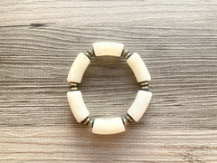 Acrylic curved tube beads, rainbow tube bracelet beads, resin tube beads accent statement bracelet, stretch bracelet beads sale