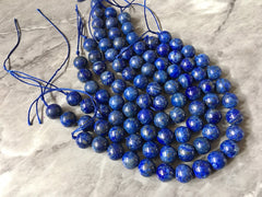 LAST CHANCE Natural Lapis Lazuli Beads Strands, dark Blue, 10mm about 19pcs/strand, 7.6inches, navy blue wholesale agate