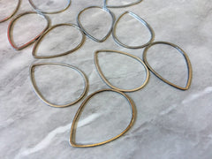 Gunmetal Thin Wire Oval 32mm for earrings, gray blanks, DIY gold earring jewelry round gray earrings, geometric boho long necklace silver