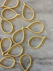 Gold Thick Wire Oval 34mm for earrings, gold circle blanks, DIY gold earring jewelry round gold earrings, geometric boho long necklace